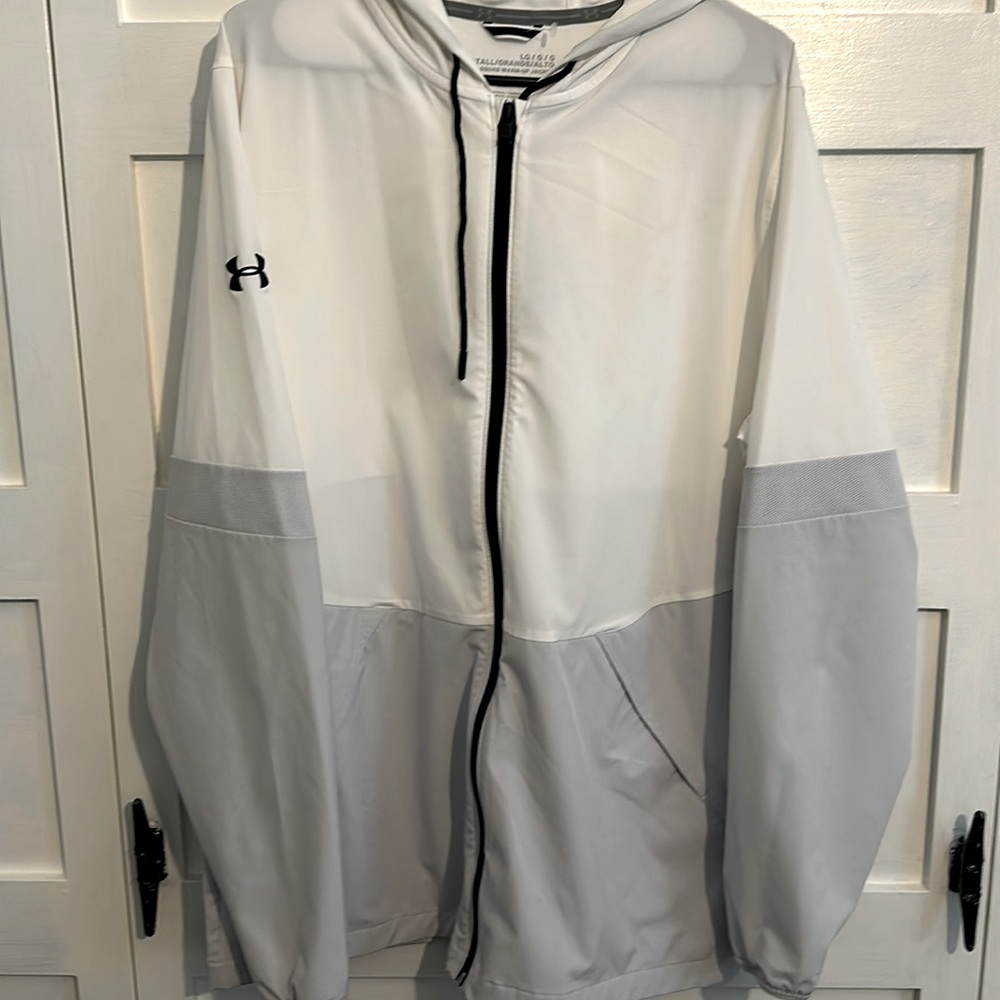 Under Armour squad, warm-up jacket, size large, tall